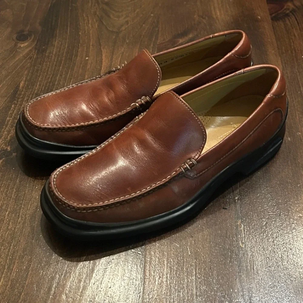 Cole Haan Santa Barbara Loafers 10 Brown Leather Slip On Preppy Business Casual